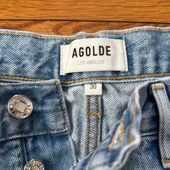 Agolde Parker Cutoff Jean Shorts Distressed Style - Picture 4 of 6